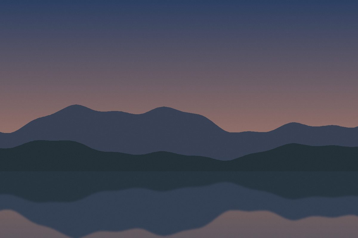 An evening at Pine Lake, digital sketch